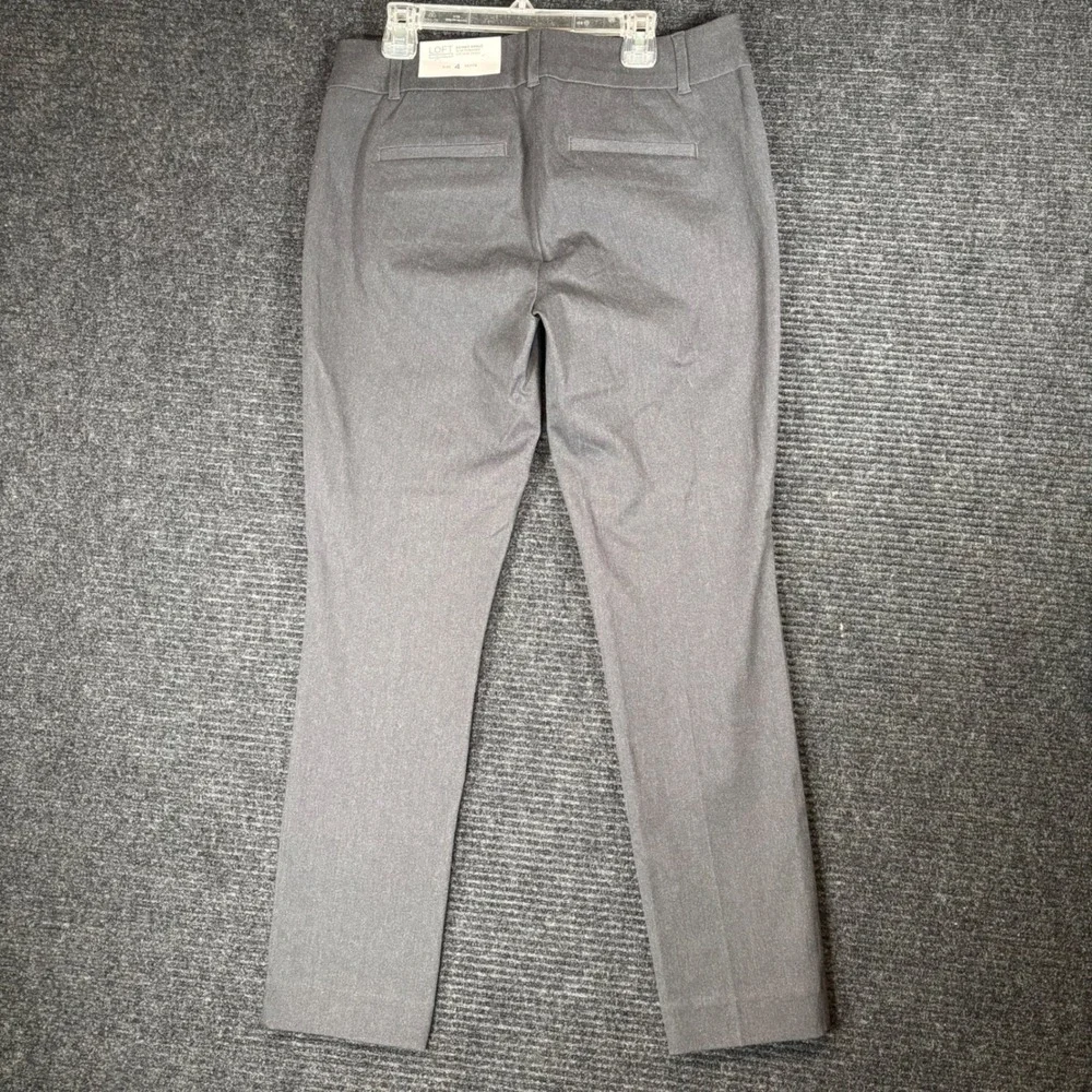 Loft Skinny Ankle Pants Gray Heather Slim Fit Petite 4P NEW 27398111‎